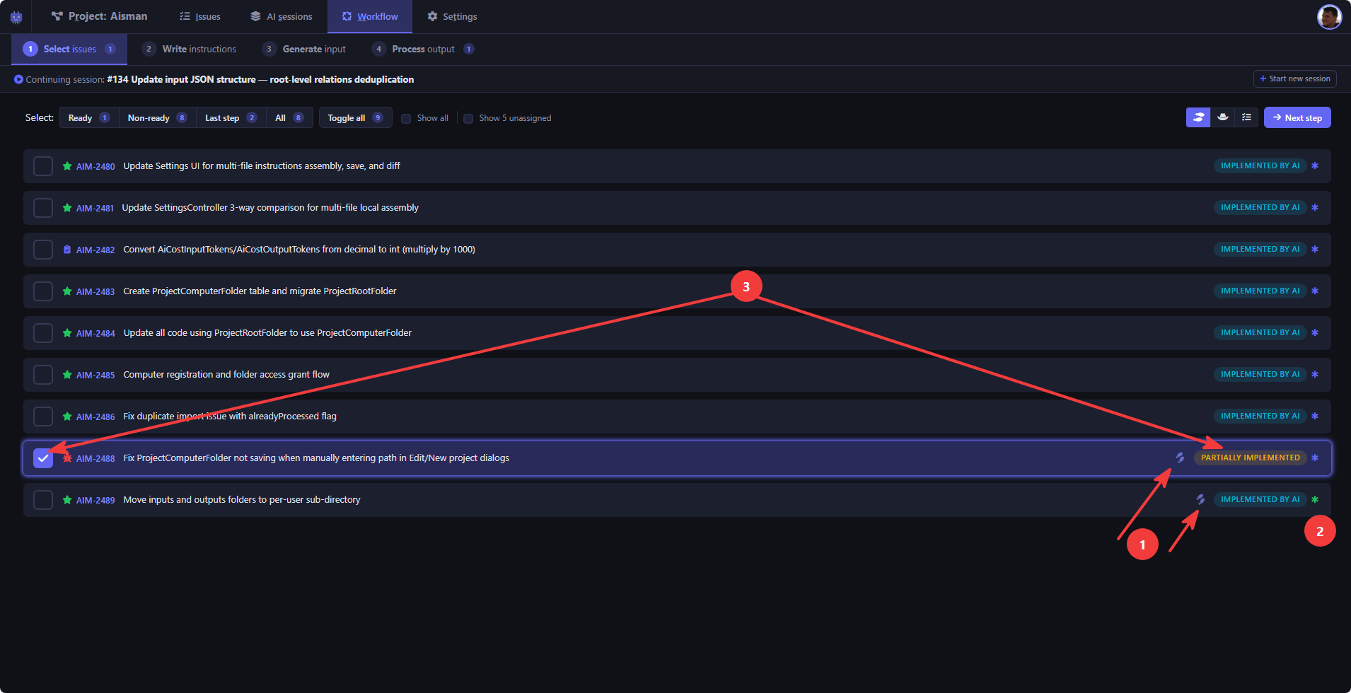 Step 1: New vs. carried-over issues